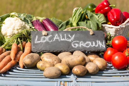 locally grown produce and meat